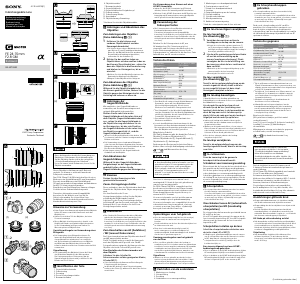 Manuale Sony SEL2470GM Obiettivo