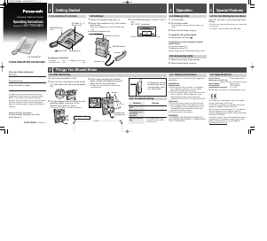 Manual de uso Panasonic KX-TS500EXB Teléfono