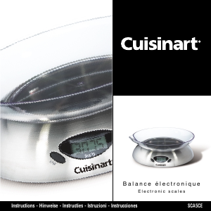 Bedienungsanleitung Cuisinart SCA5CE Küchenwaage