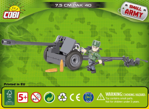 Instrukcja Cobi set 2185 Small Army WWII PaK 40