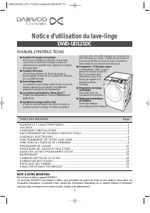 Mode d’emploi Daewoo DWD-UD121DC Lave-linge