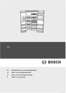 Käyttöohje Bosch KAD62S20 Jääkaappipakastin