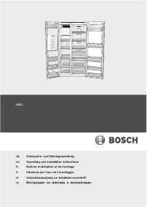 Руководство Bosch KAD62V40 Холодильник с морозильной камерой