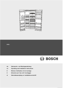Bedienungsanleitung Bosch KAD63A70 Kühl-gefrierkombination