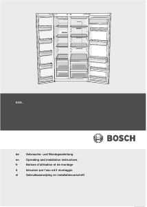 Bedienungsanleitung Bosch KAN62V00 Kühl-gefrierkombination