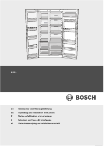 Mode d’emploi Bosch KAN62V00 Réfrigérateur combiné