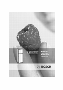 Bedienungsanleitung Bosch KDV29X13FF Kühl-gefrierkombination