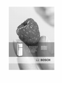 Bedienungsanleitung Bosch KDV29X43 Kühl-gefrierkombination