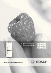 Bedienungsanleitung Bosch KGN74E40 Kühl-gefrierkombination