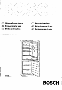 Bedienungsanleitung Bosch KGS3500 Kühl-gefrierkombination