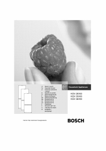 Manuál Bosch KGV26V00 Lednice s mrazákem