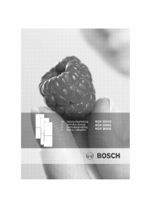 Mode d’emploi Bosch KGV33V43 Réfrigérateur combiné