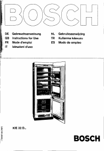 Manual Bosch KIE32D1 Fridge-Freezer