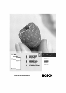 Mode d’emploi Bosch KSU30665 Réfrigérateur combiné