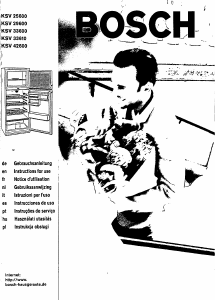 Bedienungsanleitung Bosch KSV25600 Kühl-gefrierkombination