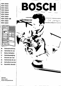 Manual de uso Bosch KSV25621 Frigorífico combinado