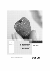 Bedienungsanleitung Bosch KSV39691 Kühl-gefrierkombination