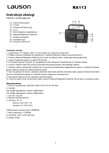 Instrukcja Lauson RA113 Radio