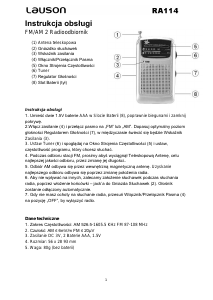 Instrukcja Lauson RA114 Radio