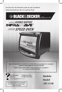 Manual de uso Black and Decker FC151B Horno