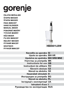 Manual Gorenje HBX601LBW Hand Blender