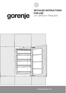 Manual Gorenje FI4091E1UK Freezer