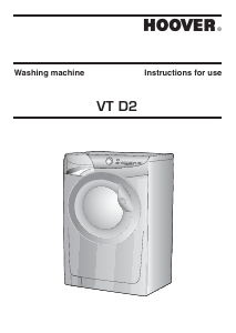 Manual Hoover VT 915D22X/3-80 Washing Machine