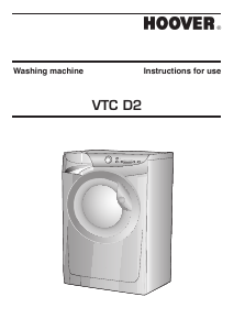 Manual Hoover VTC 814D22-80 Washing Machine