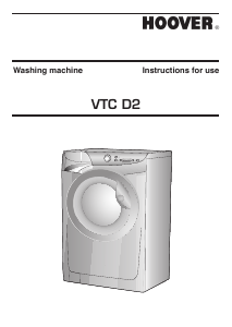 Manual Hoover VTC 814D22B-80 Washing Machine