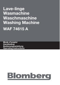 Handleiding Blomberg WAF 74615 A Wasmachine