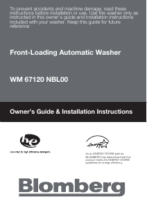 Manual Blomberg WM 67120 NBL00 Washing Machine