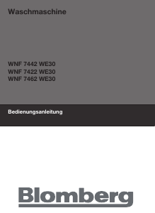 Bedienungsanleitung Blomberg WNF 7422 WE30 Waschmaschine