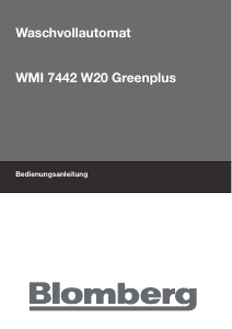 Bedienungsanleitung Blomberg WMI 7442 W20 Greenplus Waschmaschine
