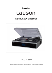 Instrukcja Lauson CL137 Gramofon