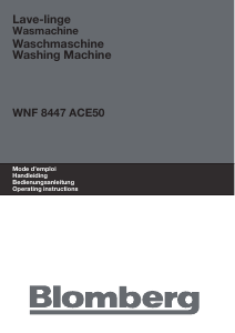 Bedienungsanleitung Blomberg WNF 8447 ACE50 Waschmaschine