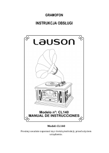 Instrukcja Lauson CL140 Gramofon