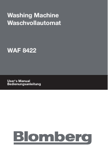 Manual Blomberg WAF 8422 Washing Machine