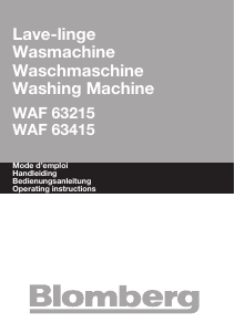 Handleiding Blomberg WAF 63215 Wasmachine