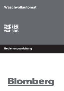 Bedienungsanleitung Blomberg WAF 5305 Waschmaschine