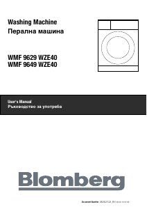 Наръчник Blomberg WMF 9649 WZE40 Пералня