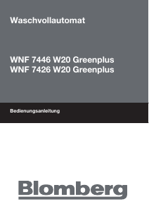 Bedienungsanleitung Blomberg WNF 7446 W20 Greenplus Waschmaschine