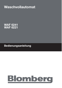 Bedienungsanleitung Blomberg WAF 6221 Waschmaschine
