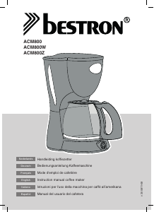 Manual de uso Bestron ACM800W Máquina de café