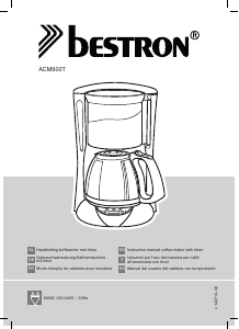 Manual Bestron ACM900T Coffee Machine