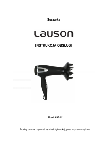 Instrukcja Lauson AHD111 Suszarka do włosów