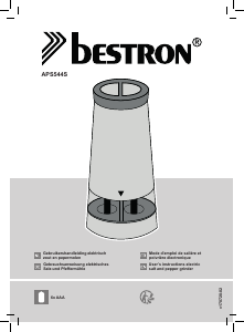 Mode d’emploi Bestron APS544S Moulin à poivre et à sel