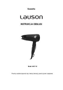 Instrukcja Lauson AHD116 Suszarka do włosów