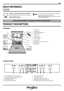 Manual Whirlpool WFE 2B19 X UK Dishwasher