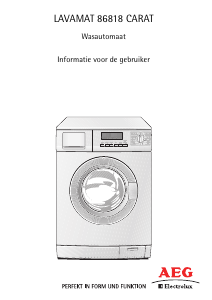Handleiding AEG-Electrolux L86818 Wasmachine