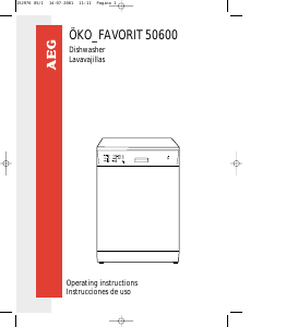 Manual de uso AEG FAVORIT 50600 Lavavajillas